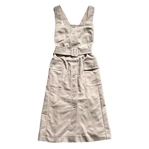 Tara Jarmon Beige Pink Belted Dress